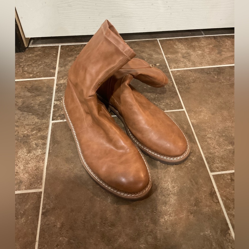 Anthropologie Silent D Rareful Ankle Boots in Tan Size 40